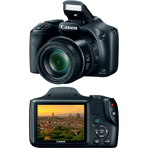 Assistência Técnica e Garantia do produto Câmera Digital Semiprofissional Canon SX520HS 16MP Zoom Óptico 42x
