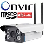Assistência Técnica e Garantia do produto Camera Wifi Ip Externa a Prova D'água Hd 960p Ircut Onvif Audio Micro Sd