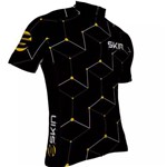 Assistência Técnica e Garantia do produto Camisa Ciclismo Masculina Preto/Amarelo Skin 2018 GG