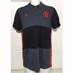 Assistência Técnica e Garantia do produto Camisa Polo 3S Flamengo Adidas Listrada Cinza e Preta