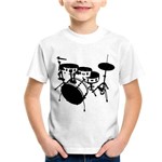 Assistência Técnica e Garantia do produto Camiseta Infantil Bateria Música Baterista - Foca na Moda