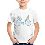 Assistência Técnica e Garantia do produto Camiseta Infantil Bicicleta e Flores - Foca na Moda