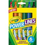 Assistência Técnica e Garantia do produto Canetinha Hidrográfica Power Lines 6 Cores - Crayola