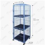 Assistência Técnica e Garantia do produto Canil Gatil Vertical 3 Lugares Azul para Pet Shop