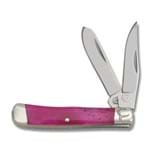 Assistência Técnica e Garantia do produto Canivete Clássico Trapper com Talas em Osso Tingido de Rosa Crosster