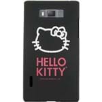 Assistência Técnica e Garantia do produto Capa para Celular Optimus L7 Hello Kitty Cristais Policarbonato Preta - Case Mix