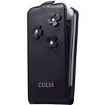 Assistência Técnica e Garantia do produto Capa para IPhone 5/5s GUESS Flap Case Preto Flores - IKase