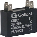 Assistência Técnica e Garantia do produto Capacitor CBB61 Gallant 2MF +-5% 400 VAC GCP20S00A-PT400