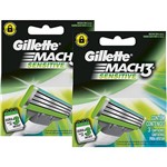 Assistência Técnica e Garantia do produto Carga Gillette Mach3 Sensitive com 6 Unidades
