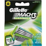 Assistência Técnica e Garantia do produto Carga Gillette Mach3 Sensitive com 3 Unidades
