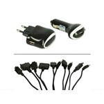Assistência Técnica e Garantia do produto Carregador USB Veicular 10 em 1 Universal Plug para Carro e Tomada de Parede