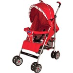 Assistência Técnica e Garantia do produto Carrinho de Bebê Passeio Prime Baby Umbrella Premium Vermelho Listrado