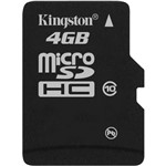 Assistência Técnica e Garantia do produto Cartão de Memória Kingston 4GB MicroSDHC com Adaptador SD (classe10)