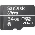 Assistência Técnica e Garantia do produto Cartão de Memória Micro SD 64GB SanDisk Ultra 30MB/s