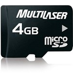 Assistência Técnica e Garantia do produto Cartão de Memória Multilaser MicroSD 4GB com Adaptador para SD