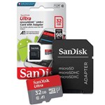 Assistência Técnica e Garantia do produto Cartão de Memória SanDisk Micro SD 32GB + Adaptador, Classe 10, Ultra 98MB/s