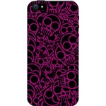 Assistência Técnica e Garantia do produto Case Apple IPhone 5 Neon Skulls Custom4U Preta e Rosa