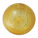 Assistência Técnica e Garantia do produto Centro de Mesa Dourado em Vidro Estilo Art Nouveau 03