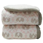 Assistência Técnica e Garantia do produto Cobertor Donna Bebê 100x75 Cm Elefante Rosa com Sherpa