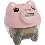 Assistência Técnica e Garantia do produto Cofre Contador de Moedas Pig Bank Rosa - In Brasil