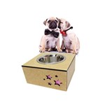 Assistência Técnica e Garantia do produto Comedouro Star Rosa para Alimentar Pet Cachorro Gato Cão Ração Agua 350ML