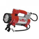 Assistência Técnica e Garantia do produto Compressor de Ar Direto Lanterna Pistão 150 Bar Worker 12V Vermelho