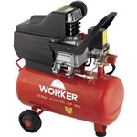 Assistência Técnica e Garantia do produto Compressor de Ar 2HP Pistão 24L 8 Bar 6L Worker 220V Vermelho