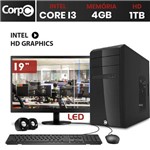 Assistência Técnica e Garantia do produto Computador Desktop CorpC Intel Core I3 4GB HD 1TB Monitor 19.5 LED