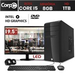Assistência Técnica e Garantia do produto Computador Desktop CorpC Intel Core I5 8GB HD 1TB DVD Monitor LED 19.5 HDMI