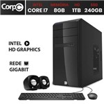Assistência Técnica e Garantia do produto Computador Desktop CorpC Intel Core I7 3.8GHZ 8GB HD 1TB e SSD 240GB