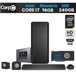 Assistência Técnica e Garantia do produto Computador Desktop CorPC Speed Intel Core I7 3.8Ghz 16GB SSD 240GB Saída HDMI Full HD Rede Gigabit