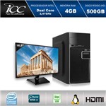 Assistência Técnica e Garantia do produto Computador Desktop Icc Iv1841sm18 Intel Dual Core 2.41ghz 4gb HD 500gb USB 3.0 Hdmi Full HD Monitor Led 18,5"