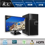 Assistência Técnica e Garantia do produto Computador Desktop Icc Iv1884sm19 Intel Dual Core 2.41ghz 8gb HD 3tb USB 3.0 Hdmi Full HD Monitor Led 19,5"