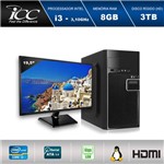 Assistência Técnica e Garantia do produto Computador Desktop Icc Iv2384sm19 Intel Core I3 3.10 Ghz 8gb HD 3tb Hdmi Full HD Monitor Led 19,5"