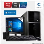 Assistência Técnica e Garantia do produto Computador + Monitor 15” Intel Dual Core 2.41GHz 4GB HD 1TB Windows 10 SL Certo PC Fit 103