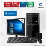 Assistência Técnica e Garantia do produto Computador + Monitor 15” Intel Dual Core 2.41GHz 4GB HD 500GB DVD Windows 10 PRO Certo PC Fit 1098