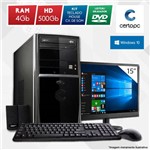 Assistência Técnica e Garantia do produto Computador + Monitor 15” Intel Dual Core 2.41GHz 4GB HD 500GB DVD Windows 10 SL Certo PC Fit 101