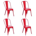 Assistência Técnica e Garantia do produto Conjunto 04 Cadeiras Iron Tolix - Vermelha