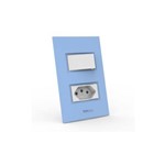 Assistência Técnica e Garantia do produto Conjunto 1 Interruptor Intermediário + Tomada 20A - Beleze Azul Pastel Enerbras