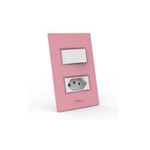 Assistência Técnica e Garantia do produto Conjunto 1 Interruptor Paralelo + Tomada 10A - Beleze Rosa Pastel Enerbras