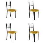 Assistência Técnica e Garantia do produto Conjunto 4 Cadeiras de Aço Juliana Art Panta Preto/Amarelo