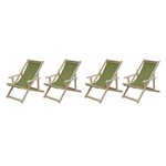 Assistência Técnica e Garantia do produto Conjunto 4 Cadeiras Espreguiçadeira Preguiçosa Dobrável Madeira Maciça Natural com Tecido Verde - Móveis Brasil