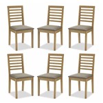 Assistência Técnica e Garantia do produto Conjunto 6 Cadeiras de Jantar Violet Amêndoa - ID Madeiras