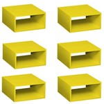 Assistência Técnica e Garantia do produto Conjunto 6 Nichos Salvatori Baby Bramov Móveis Amarelo