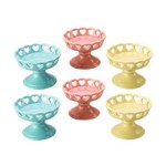 Assistência Técnica e Garantia do produto Conjunto 6 Porta Cupcakes com Pé de Cerâmica Heart Lyor Azul/Vermelho/Amarelo