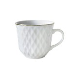 Assistência Técnica e Garantia do produto Conjunto 6 Xicaras para Café de Porcelana Branca com Filete 90ml Lyor Branco/Dourado