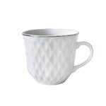 Assistência Técnica e Garantia do produto Conjunto 6 Xícaras para Café de Porcelana com Filete Prata 90ml Lyor Branco/Prata