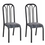Assistência Técnica e Garantia do produto Conjunto 2 Cadeiras Aço Lion Clássica Ciplafe Preto/Riscado Preto