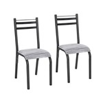 Assistência Técnica e Garantia do produto Conjunto 2 Cadeiras Aço Plaza Clássica Ciplafe Preto/Branco