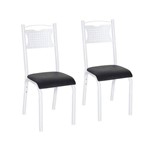 Assistência Técnica e Garantia do produto Conjunto 2 Cadeiras Aço Poeme Clássica Ciplafe Branco/Preto